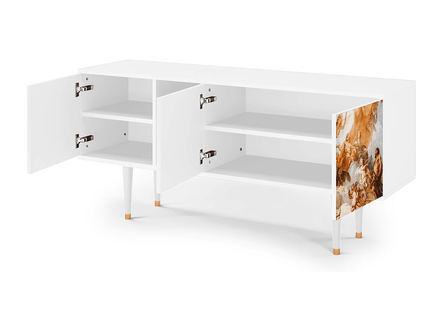 Mueble de TV - 150х69х41 cm - T5 - Versailles, Branco