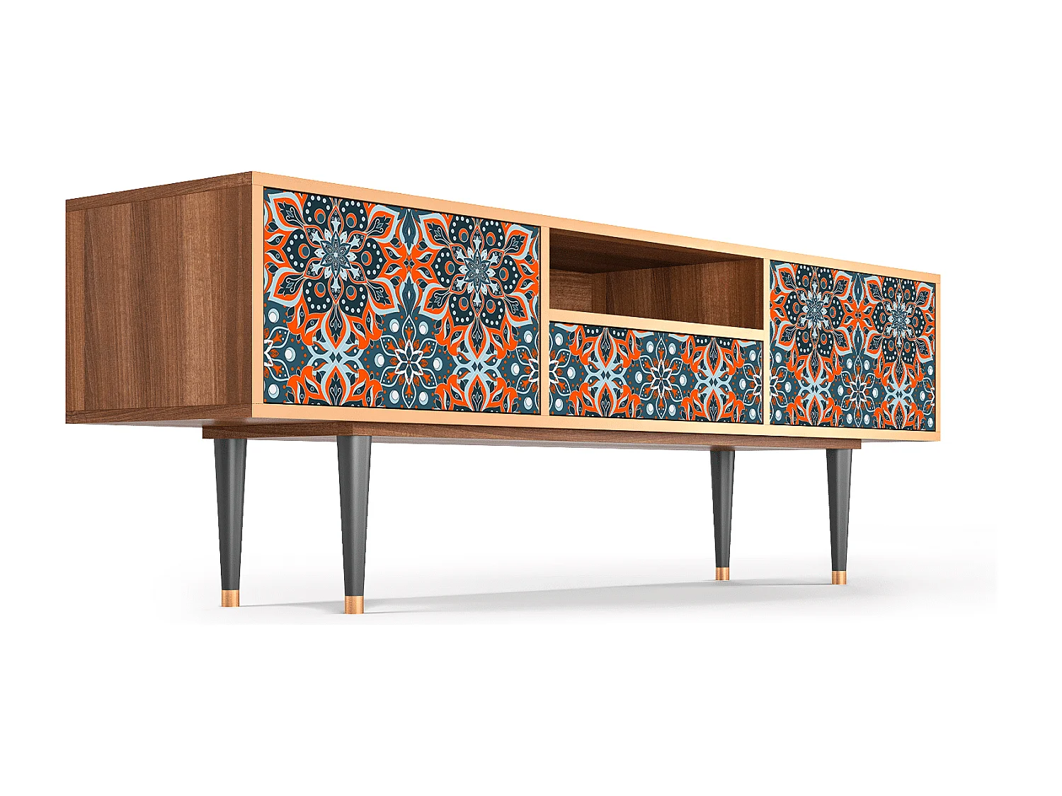 TV-meubel - 170х59х41 cm - T6 - Fire Beetle, Walnoot