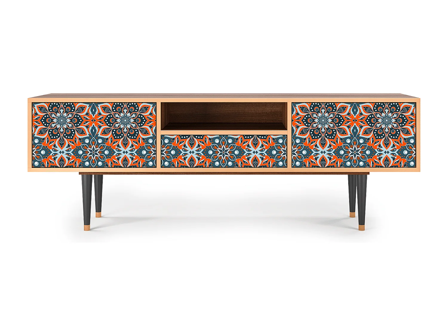 Meuble TV - 170х59х41 cm - T6 - Fire Beetle, Noyer