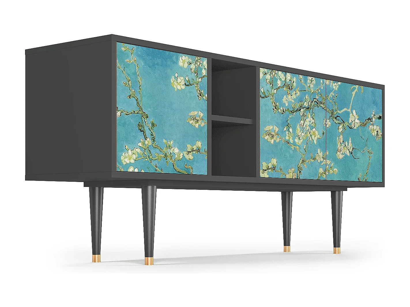 TV-Möbel - 150х69х41 cm - T5 - Almond Blossom, Anthrazit