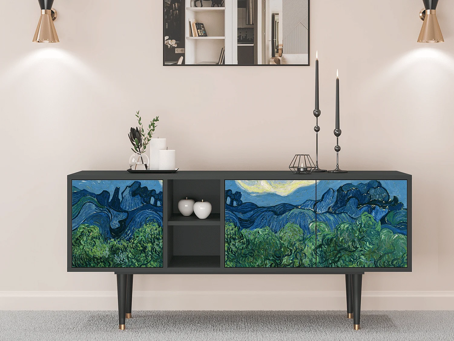 TV-Möbel - 150х69х41 cm - T5 - The Oil Trees, Anthrazit