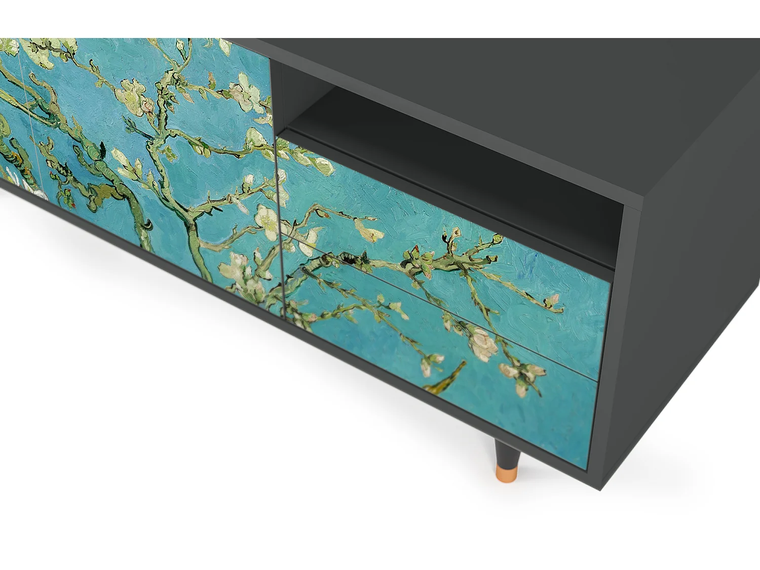 Meuble TV - 125х56х41 cm - T7 - Almond Blossom, Anthracite