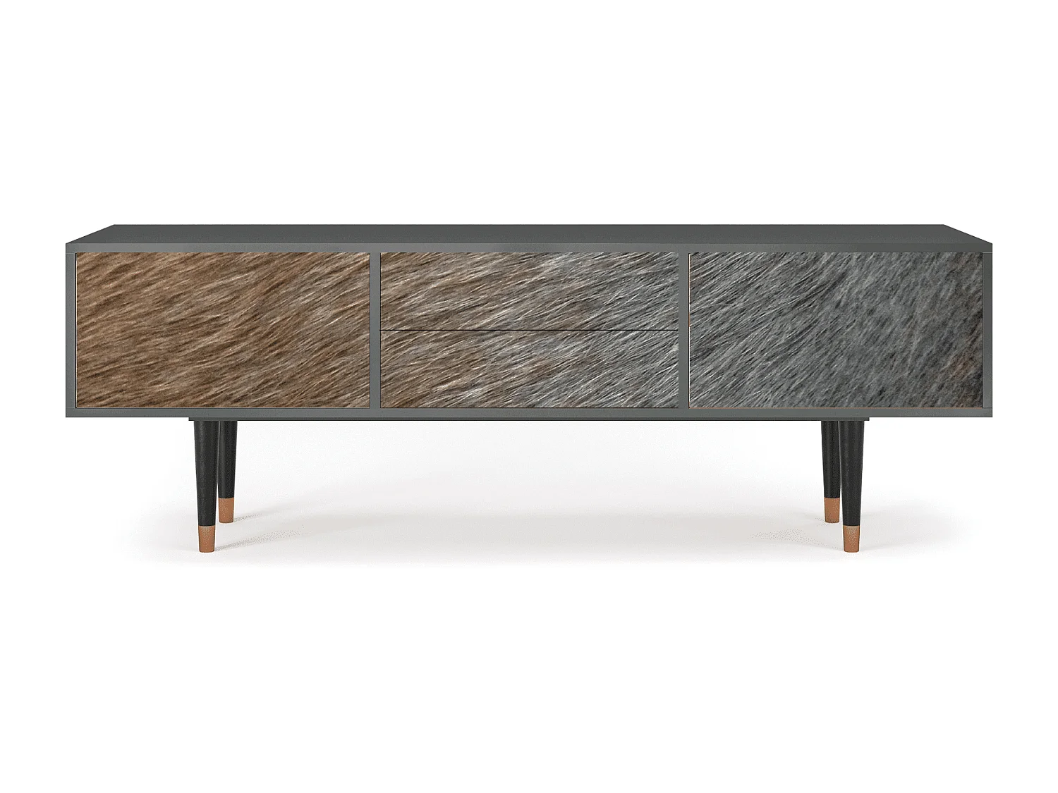 Meuble TV - 170х59х48 cm - T4 - Peanut Hair, Anthracite