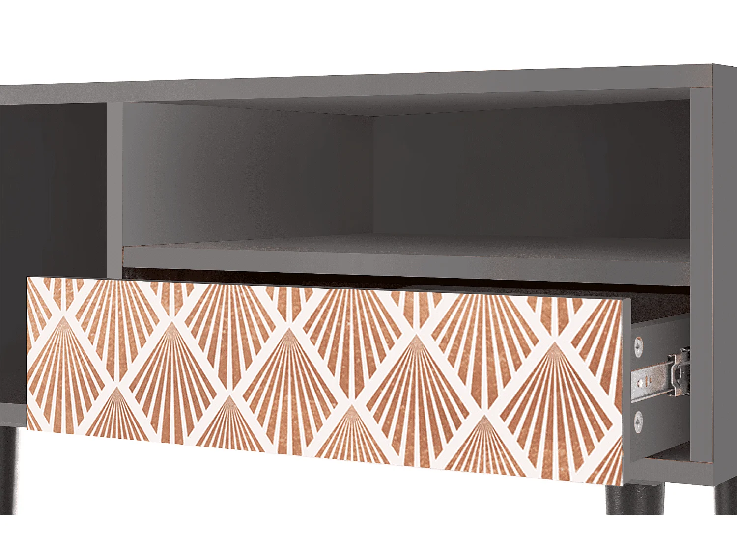 Meuble TV - 115х59х48 cm - T3 - Pastel Sunrise, Gris