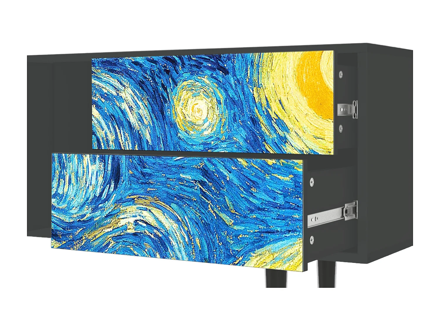 Mueble de TV - 170х69х48 cm - T1 - The Starry Night  , Antracita