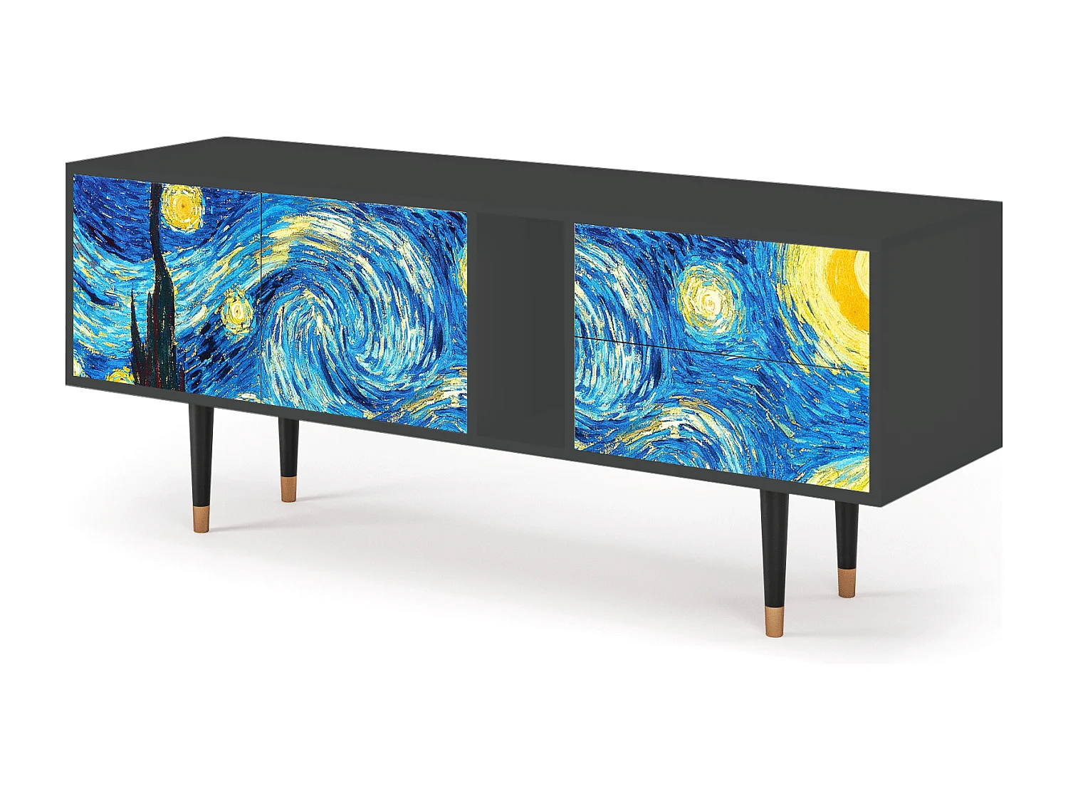 Mueble de TV - 170х69х48 cm - T1 - The Starry Night  , Antracite