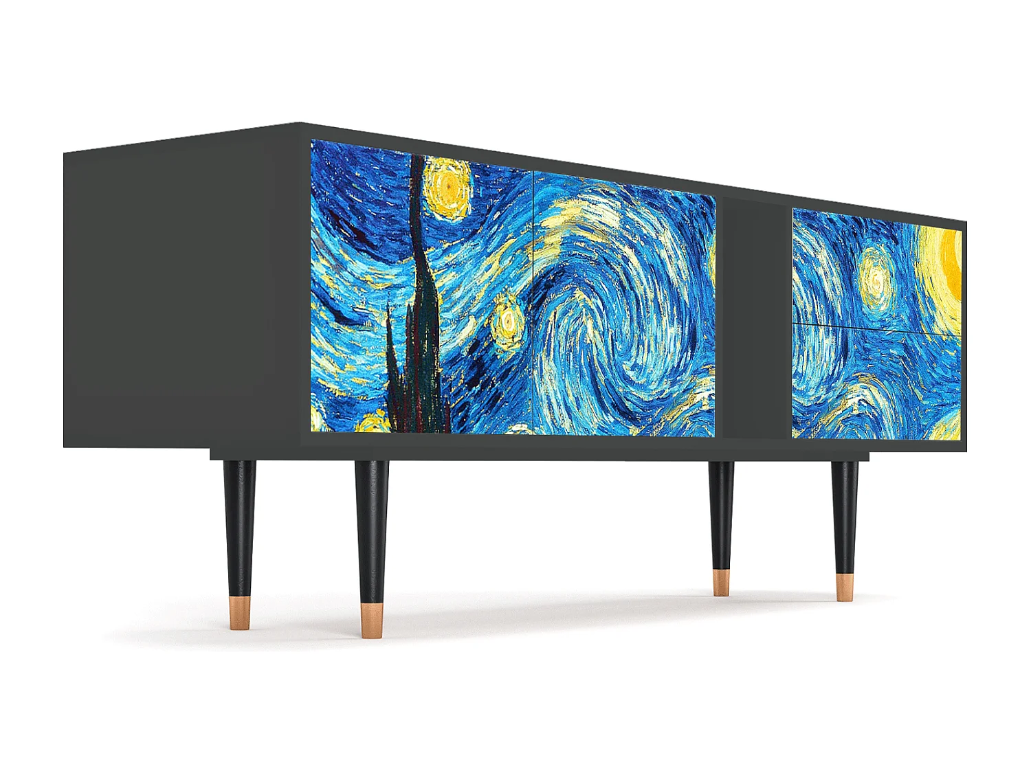 Mueble de TV - 170х69х48 cm - T1 - The Starry Night  , Antracite