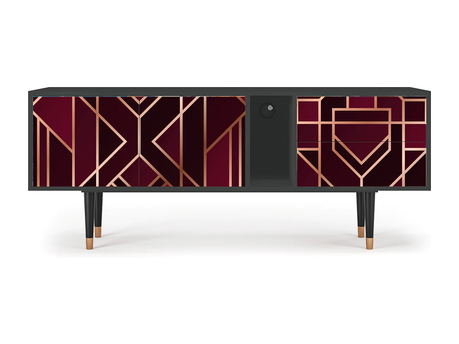 Meuble TV - 170х69х48 cm - T1 - Burgundy Jewelery, Anthracite