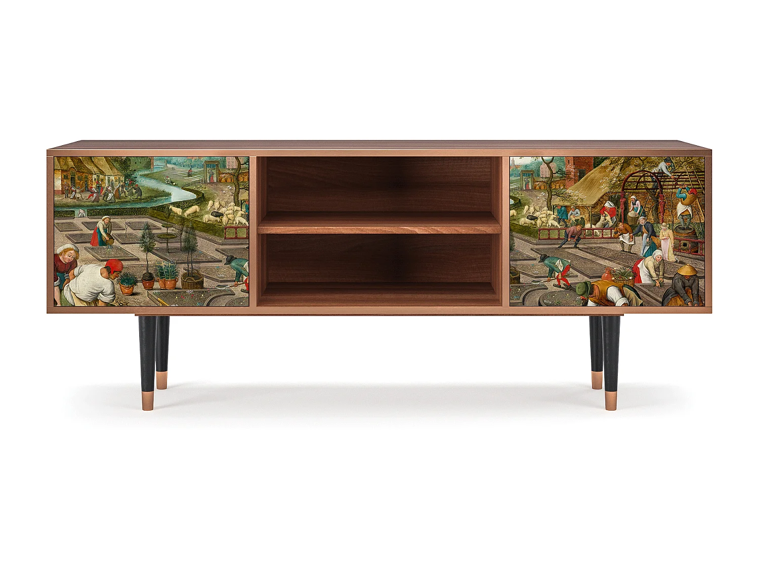 Meuble TV - 170х69х48 cm - T2 - The Younger - Spring, Noyer