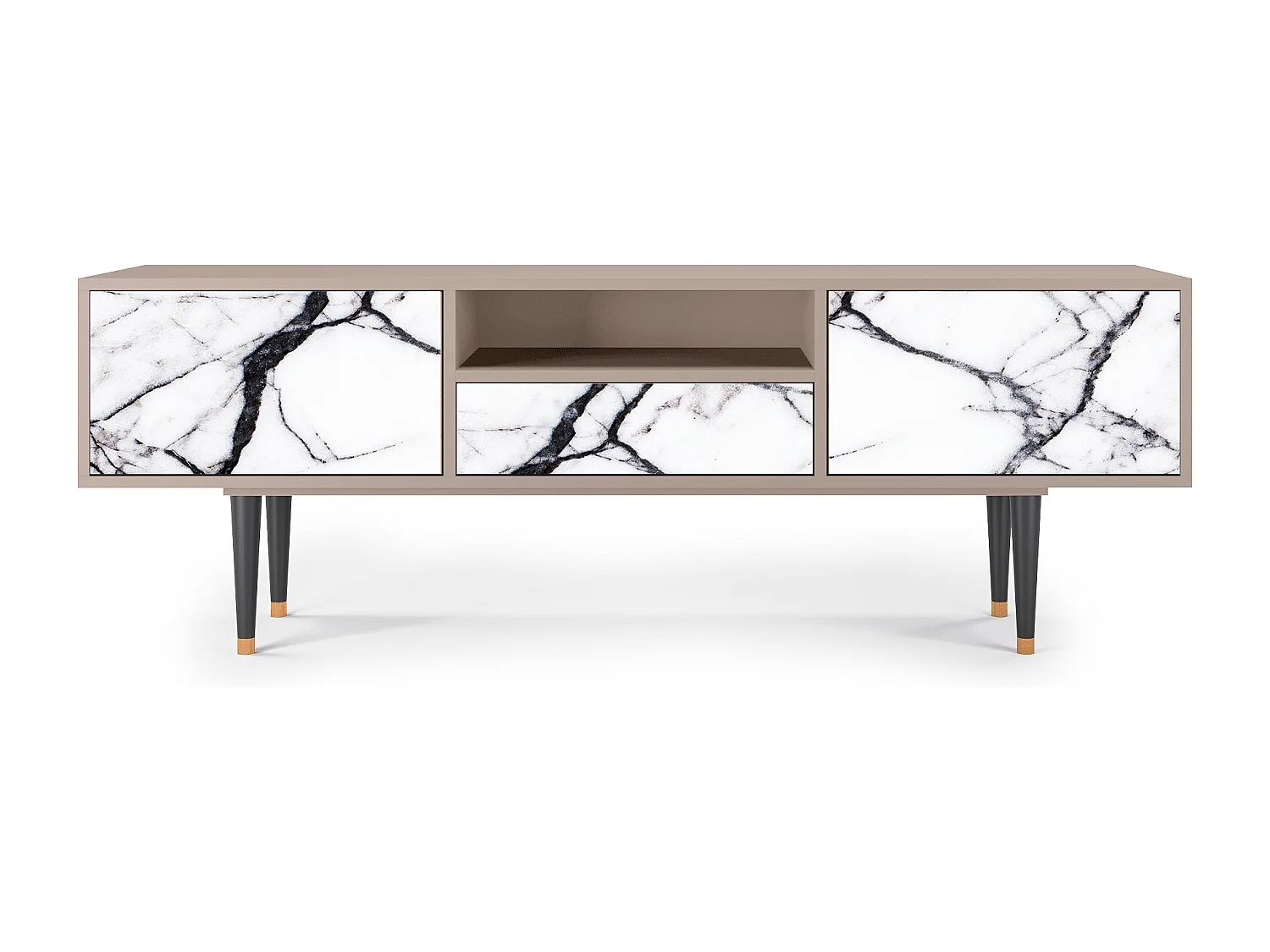 TV-Möbel - 170х59х41 cm - T6 - Raven Marble, Latte