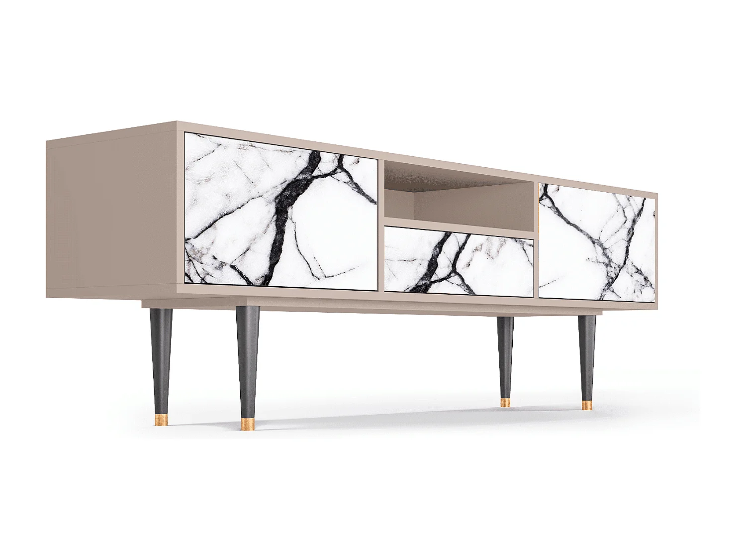 Mobile TV - 170х59х41 cm - T6 - Raven Marble, Latte