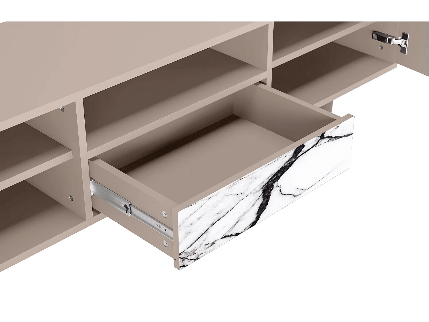 Mobile TV - 170х59х41 cm - T6 - Raven Marble, Latte