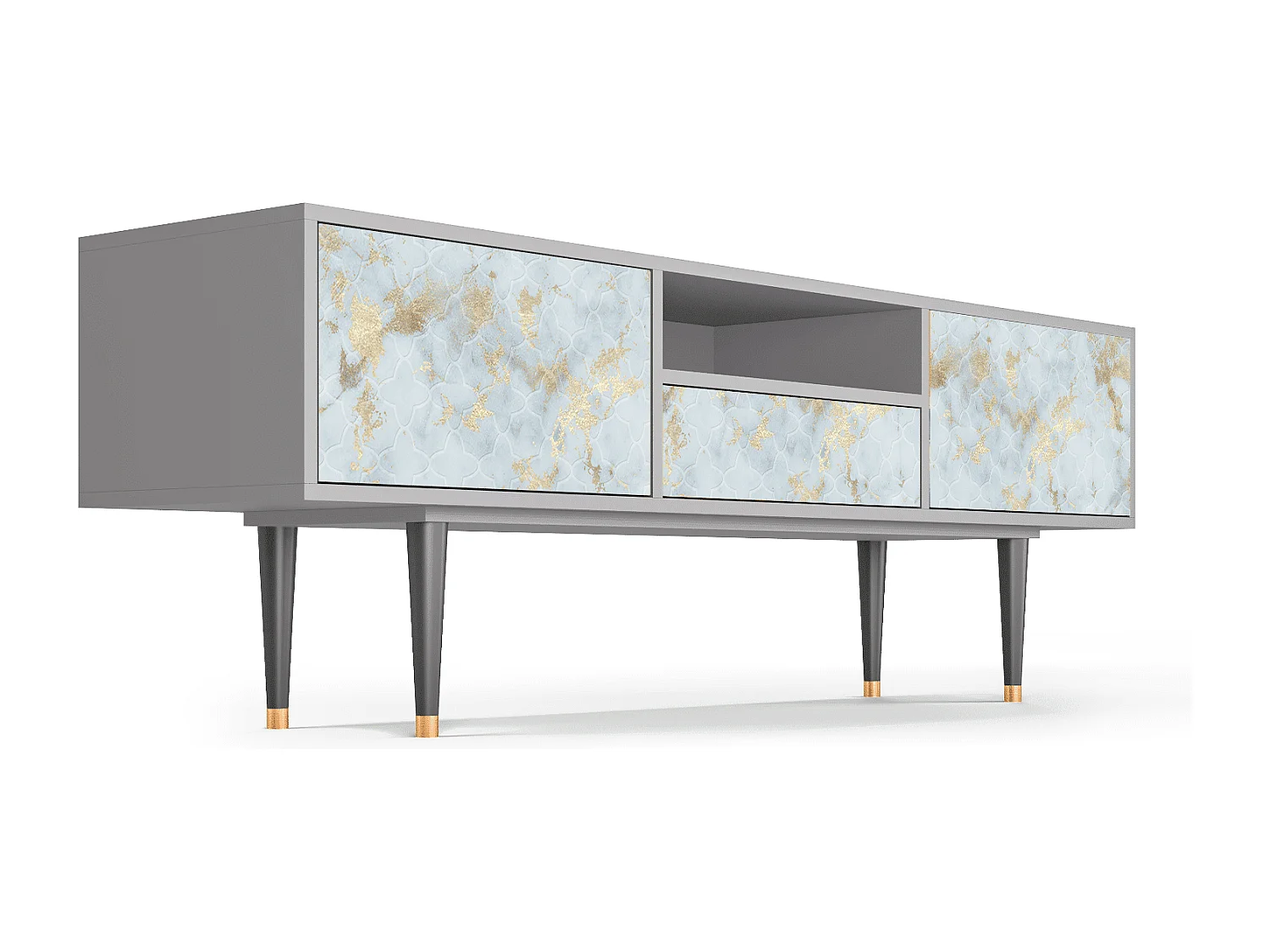 Mobile TV - 170х59х41 cm - T6 - Golden Waves, Grigio