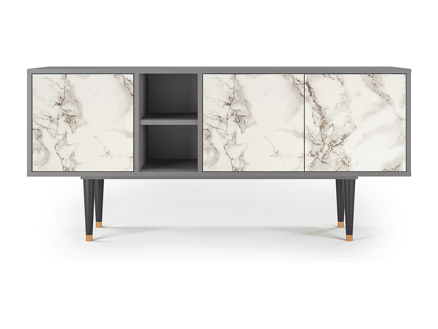 Mobile TV - 150х69х41 cm - T5 - Milk Marble, Grigio