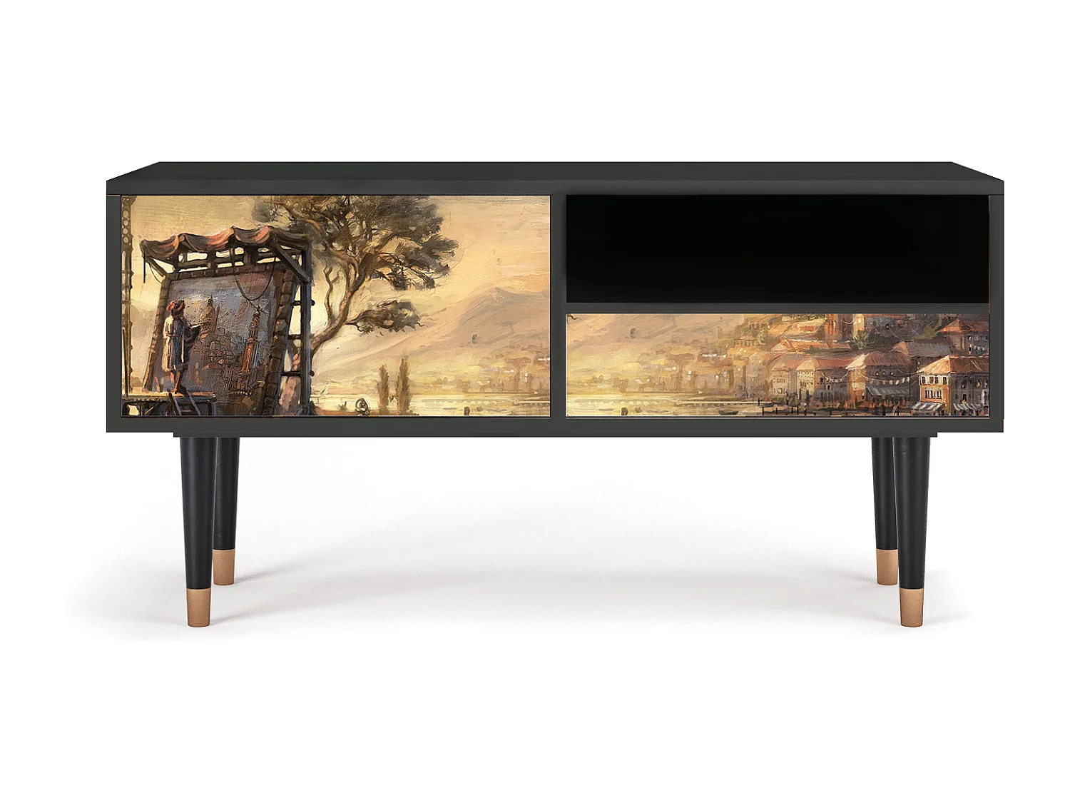 Meuble TV - 115х59х48 cm - T3 - Venice, Anthracite