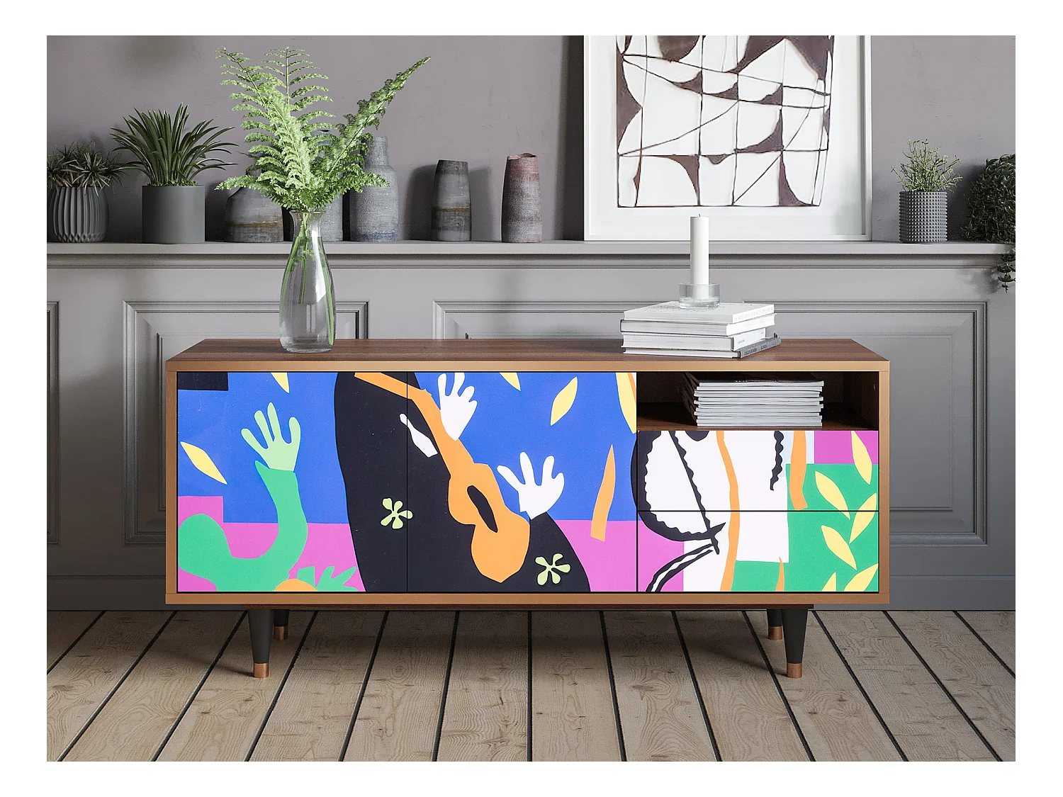 Mobile TV - 125х56х41 cm - T7 - La Tristesse du Roi, Noce