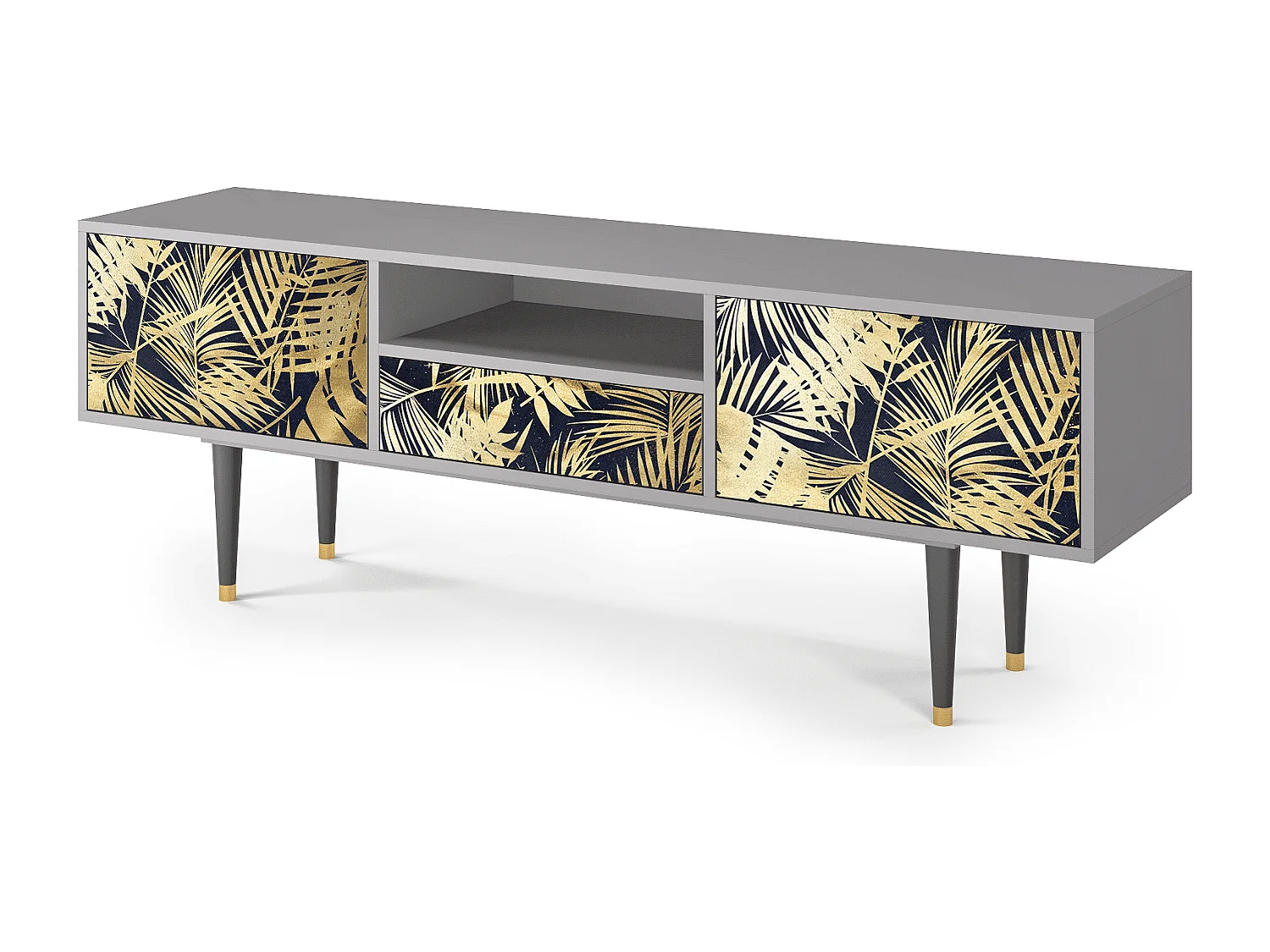 Meuble TV - 170х59х41 cm - T6 - Jungle Vibes, Gris