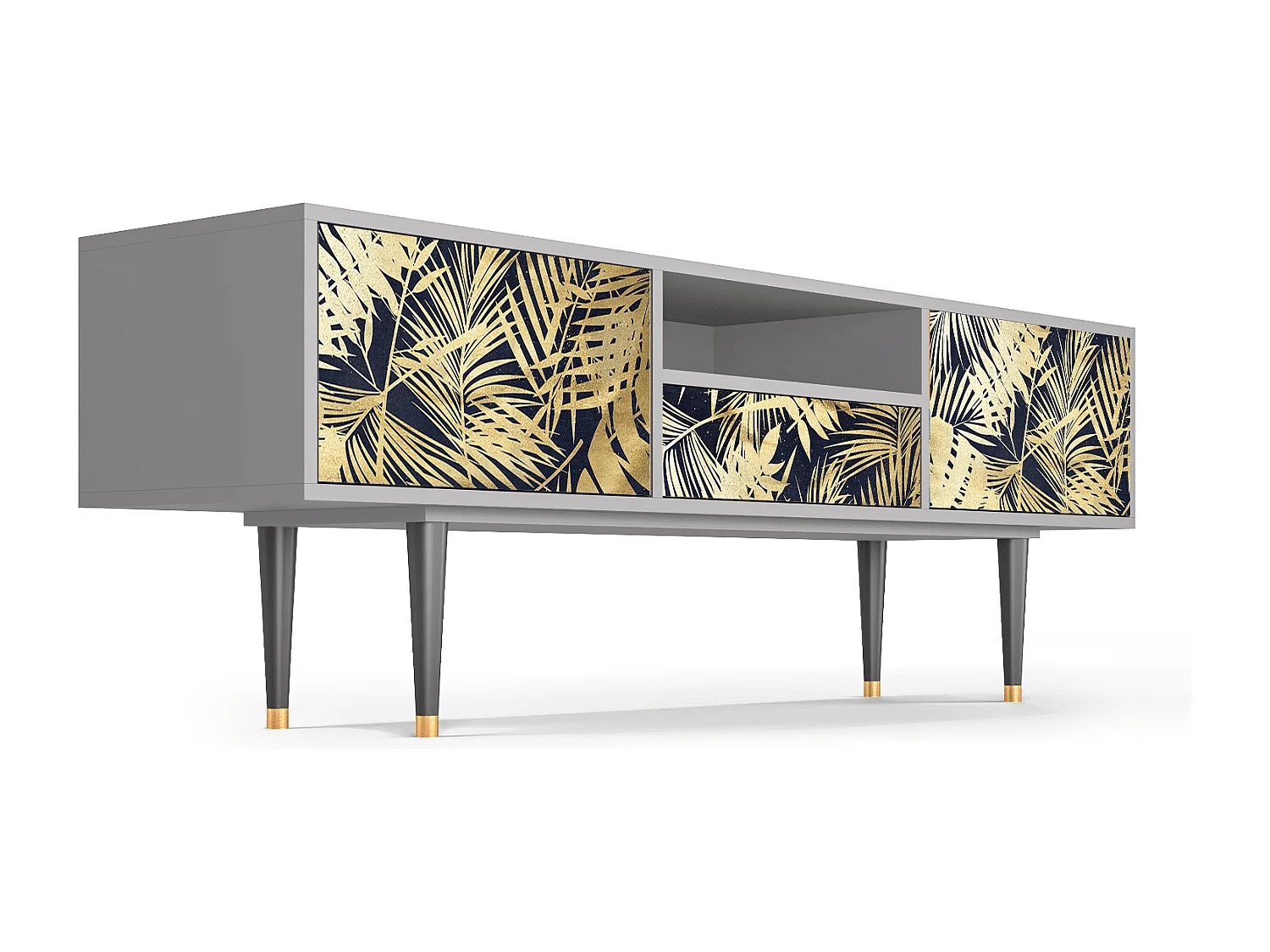 Meuble TV - 170х59х41 cm - T6 - Jungle Vibes, Gris