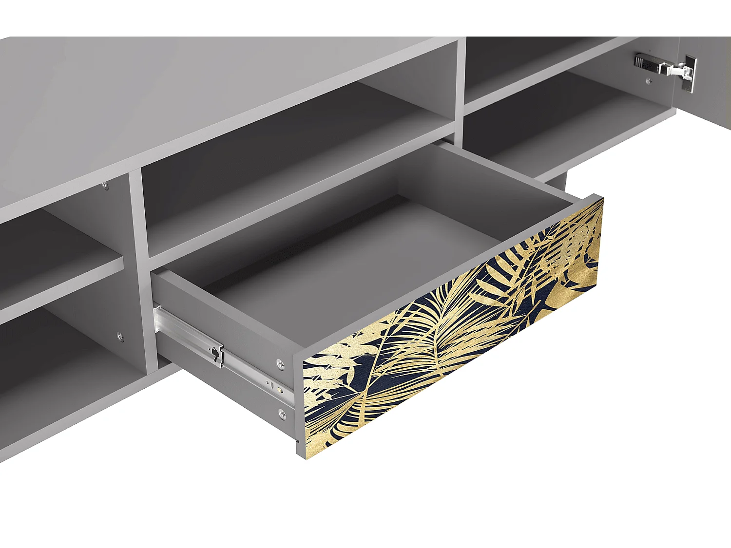 Meuble TV - 170х59х41 cm - T6 - Jungle Vibes, Gris