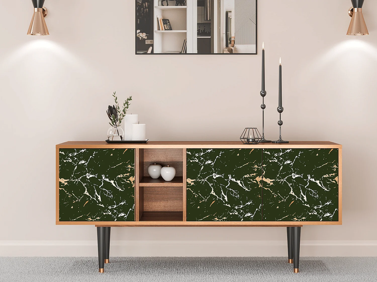 Meuble TV - 150х69х41 cm - T5 - Amazon Forest, Noyer