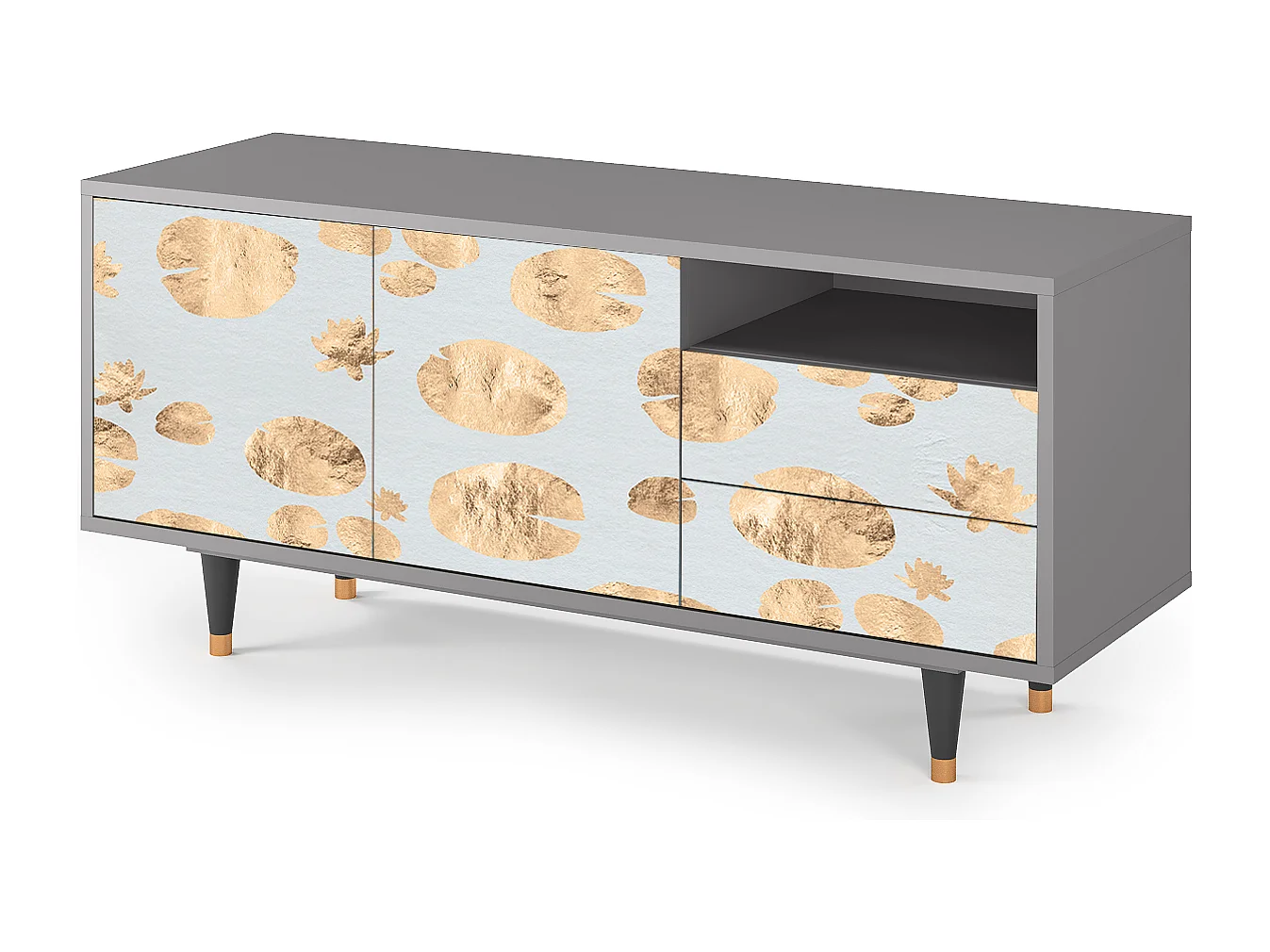 Mobile TV - 125х56х41 cm - T7 - Blue Giraffe, Grigio