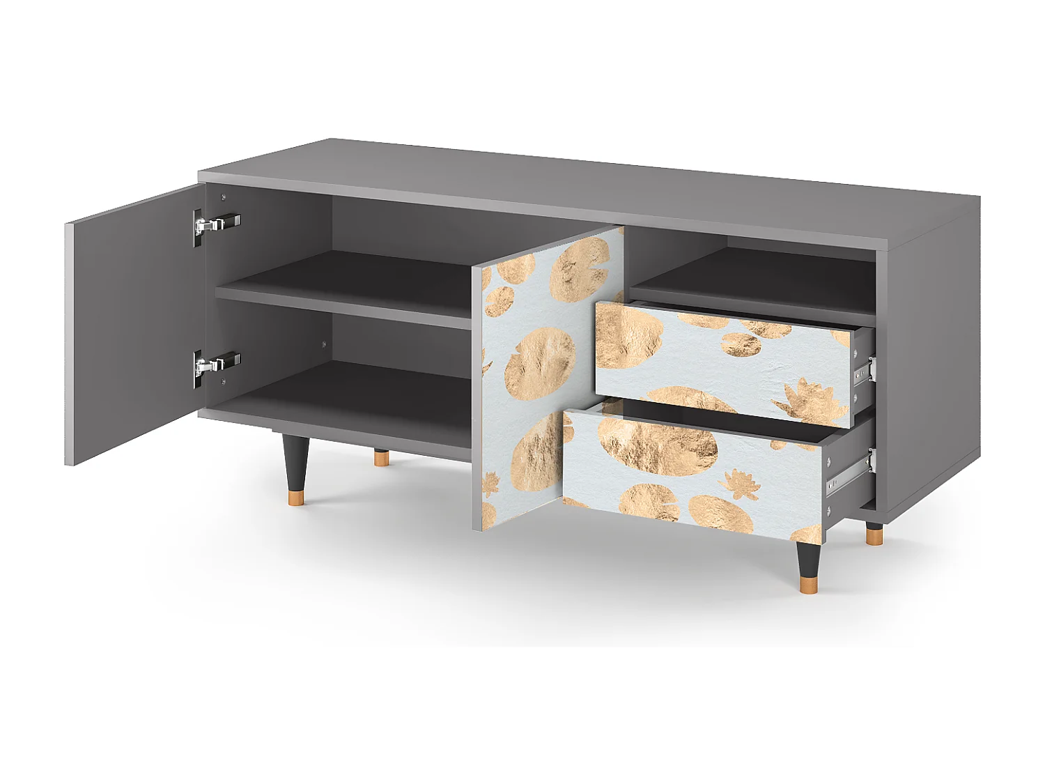 Mobile TV - 125х56х41 cm - T7 - Blue Giraffe, Grigio