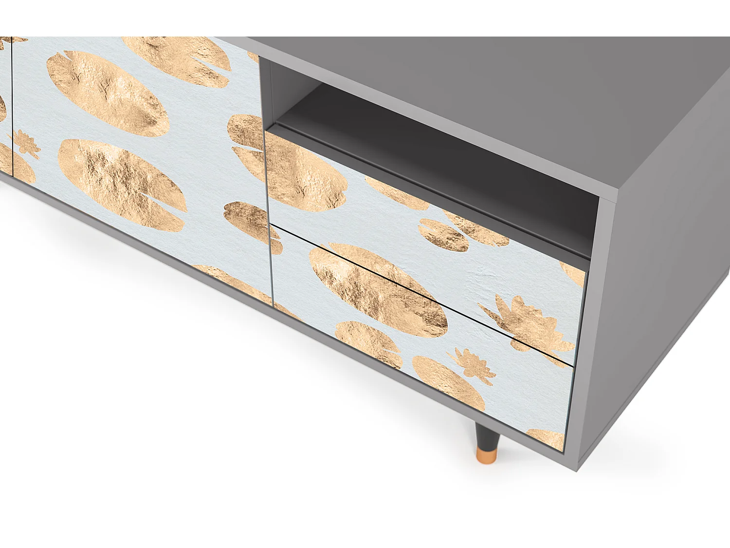 Meuble TV - 125х56х41 cm - T7 - Blue Giraffe, Gris