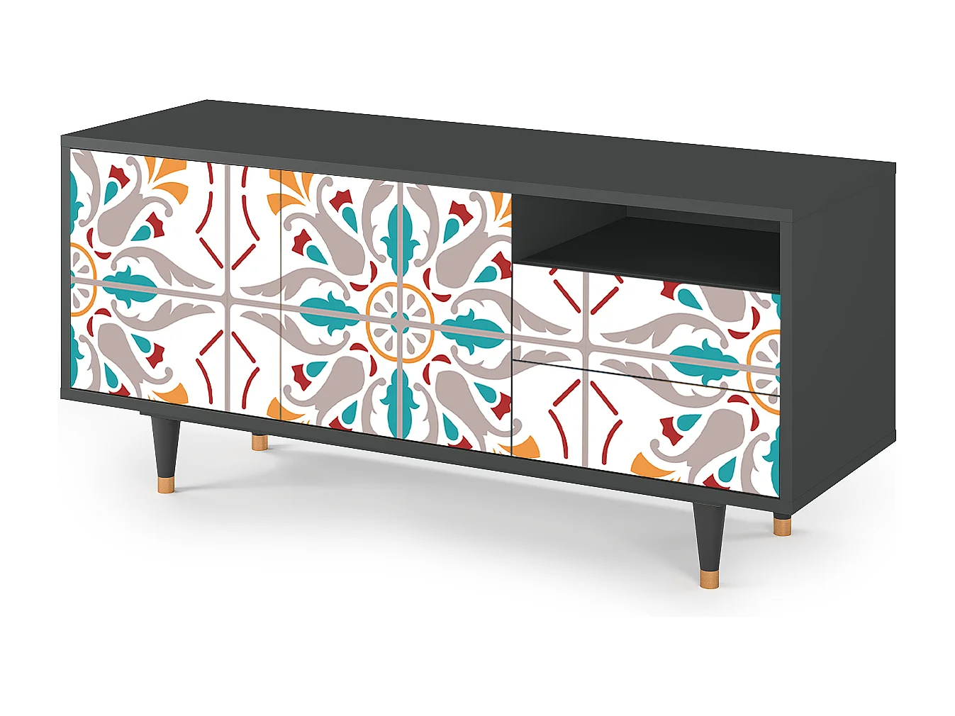 Meuble TV - 125х56х41 cm - T7 - Spring Ceramics, Anthracite