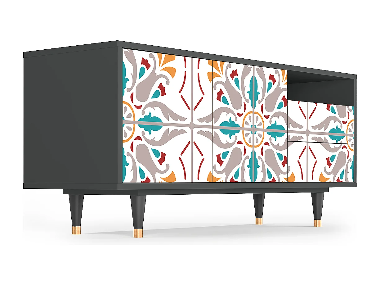 Meuble TV - 125х56х41 cm - T7 - Spring Ceramics, Anthracite