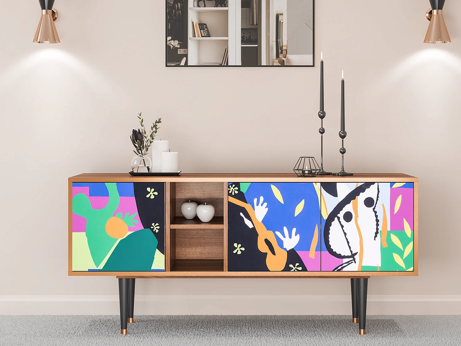 TV-meubel - 150х69х41 cm - T5 - La Tristesse du Roi, Walnoot