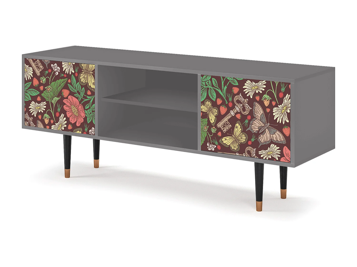 Mobile TV - 170х69х48 cm - T2 - Alice in Wonderland, Grigio