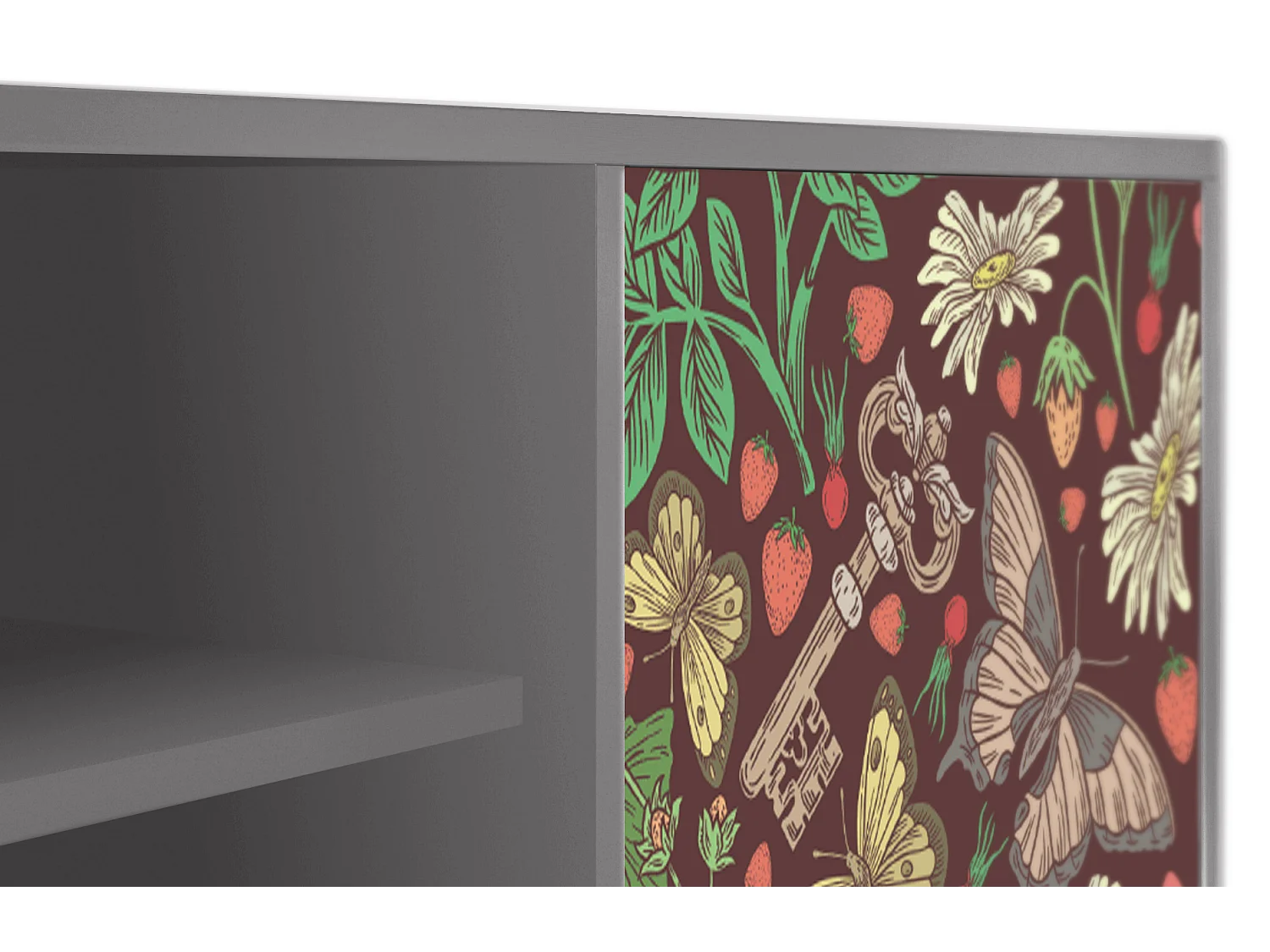 Mobile TV - 170х69х48 cm - T2 - Alice in Wonderland, Grigio