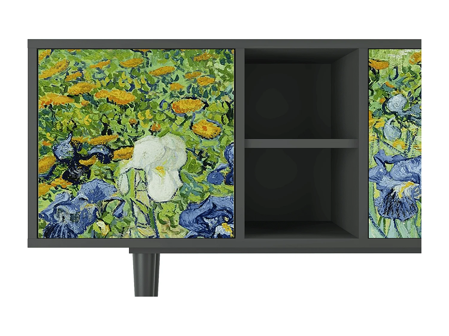 Mobile TV - 150х69х41 cm - T5 - Irises , Antracite