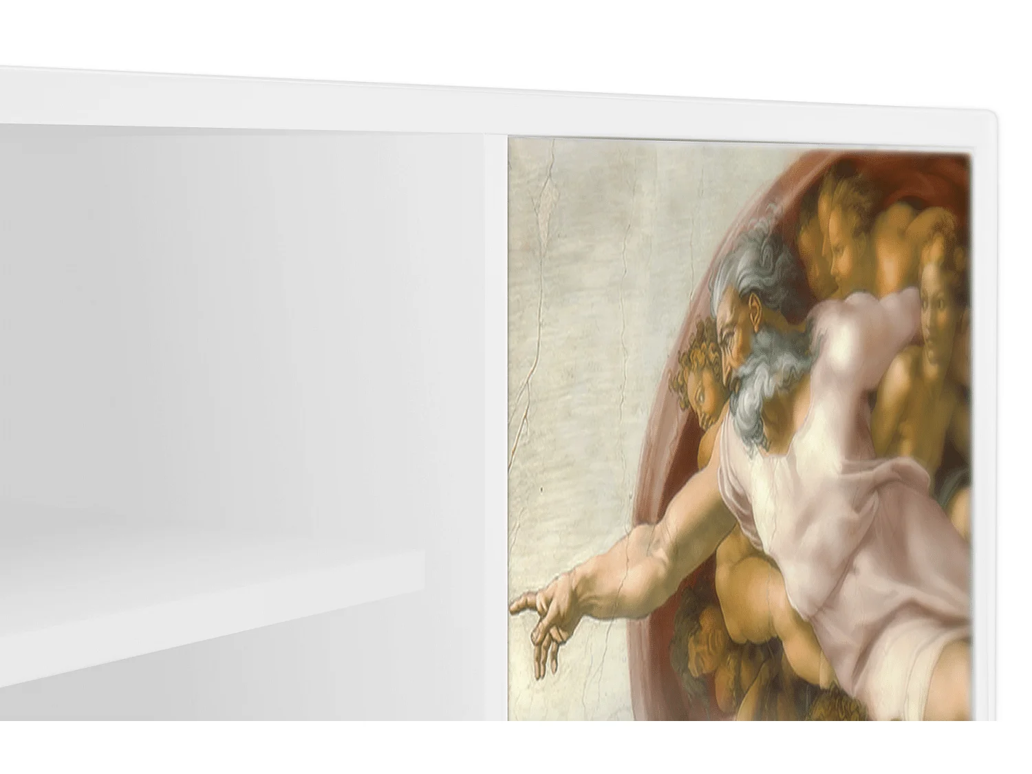 Szafka RTV - 170х69х48 cm - T2 - The Creation of Adam, Biały