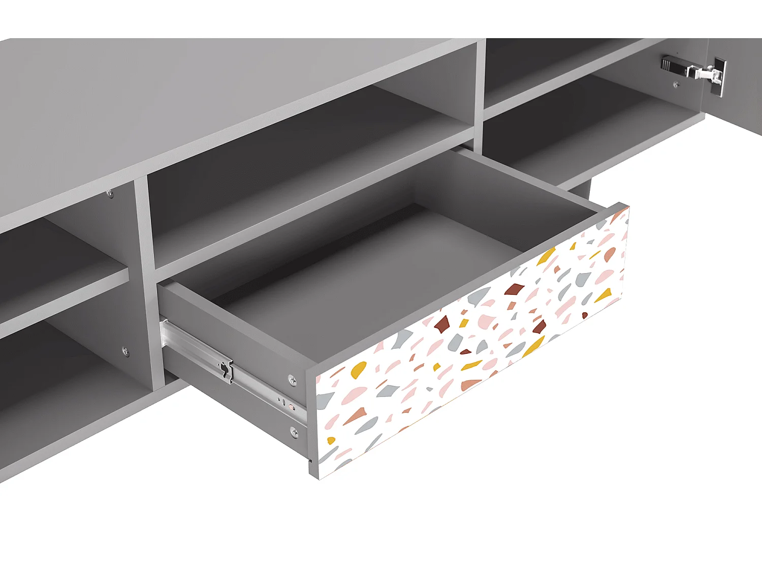 Meuble TV - 170х59х41 cm - T6 - Marmelade Cheese, Gris
