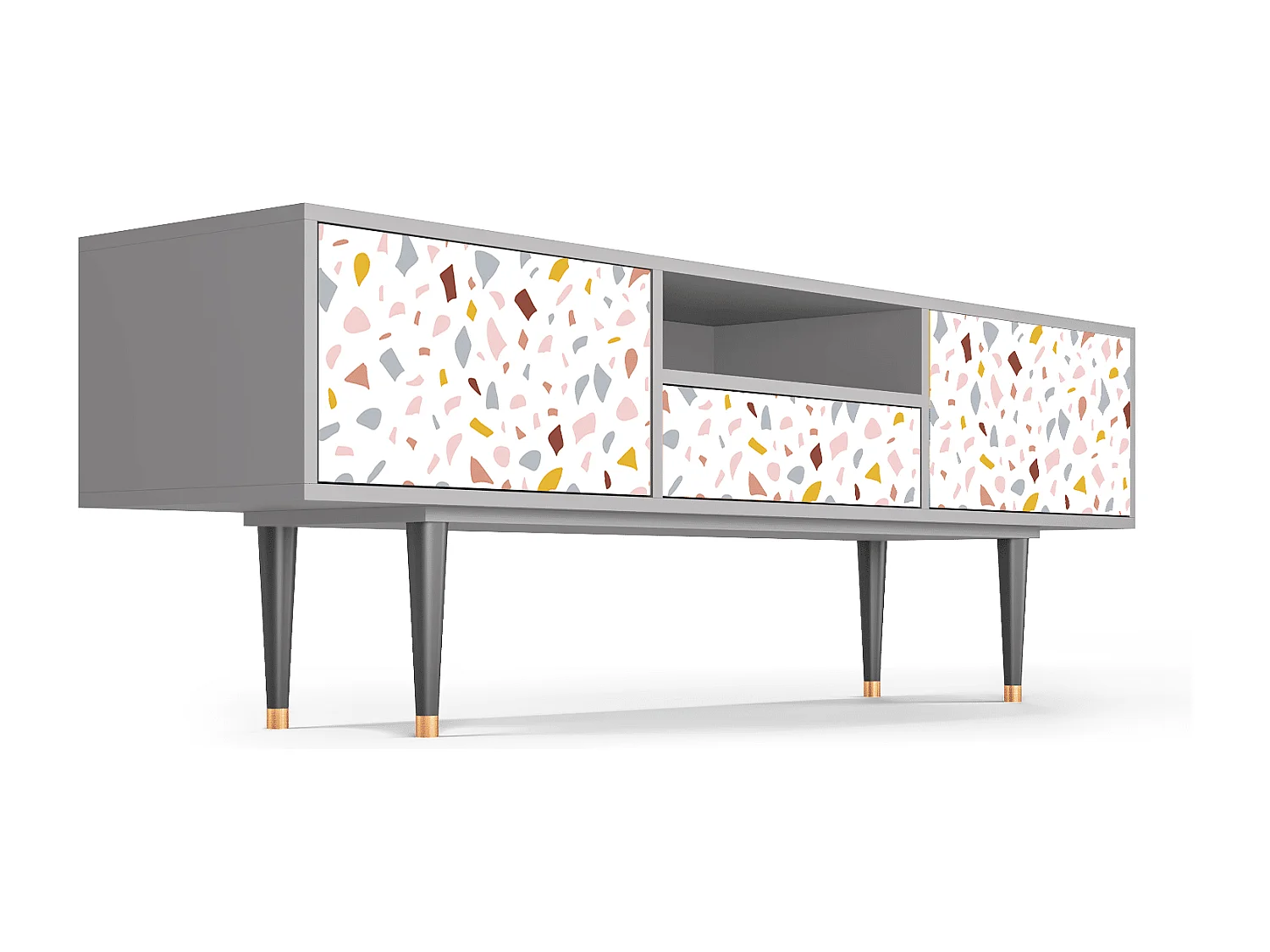 Meuble TV - 170х59х41 cm - T6 - Marmelade Cheese, Gris