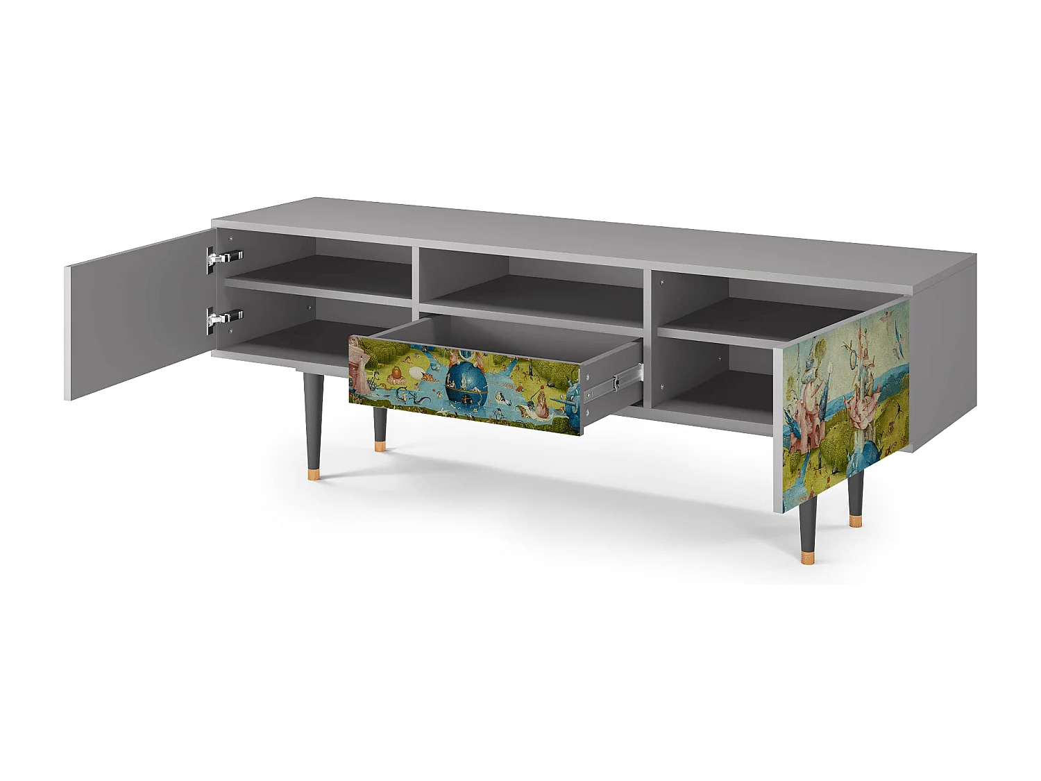 Szafka RTV - 170х59х41 cm - T6 - The Garden 2 by Bosch, Szary