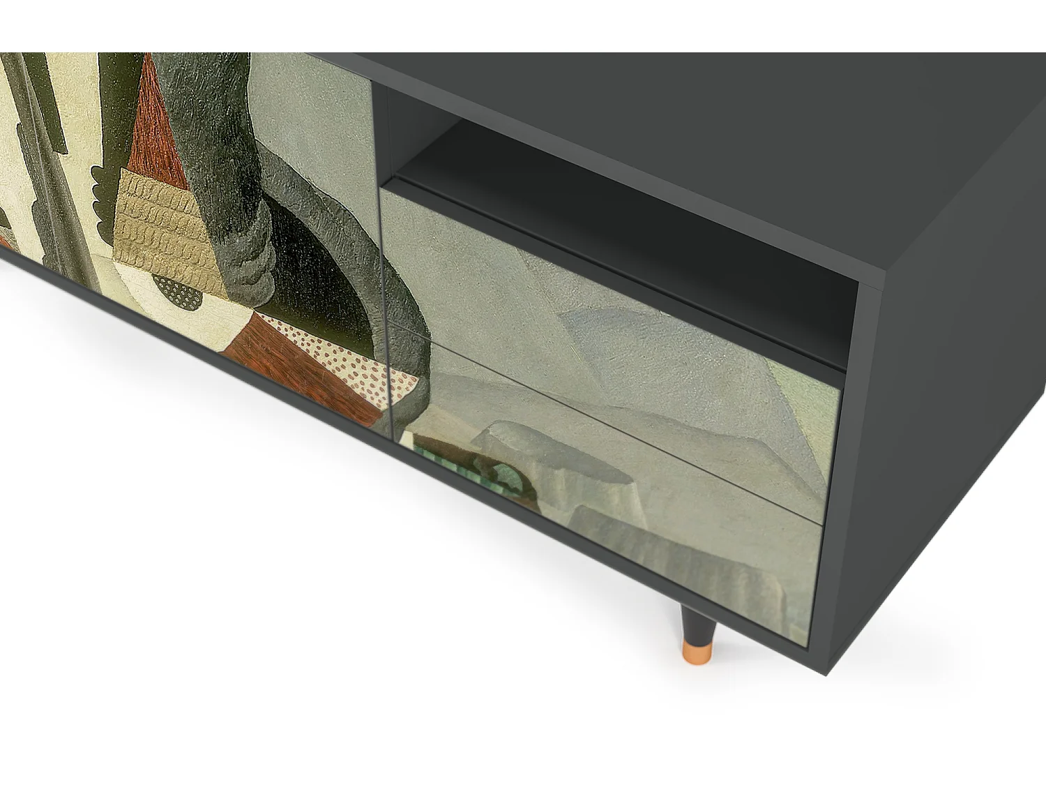 TV-Möbel - 125х56х41 cm - T7 - The Cubist Paintings , Anthrazit