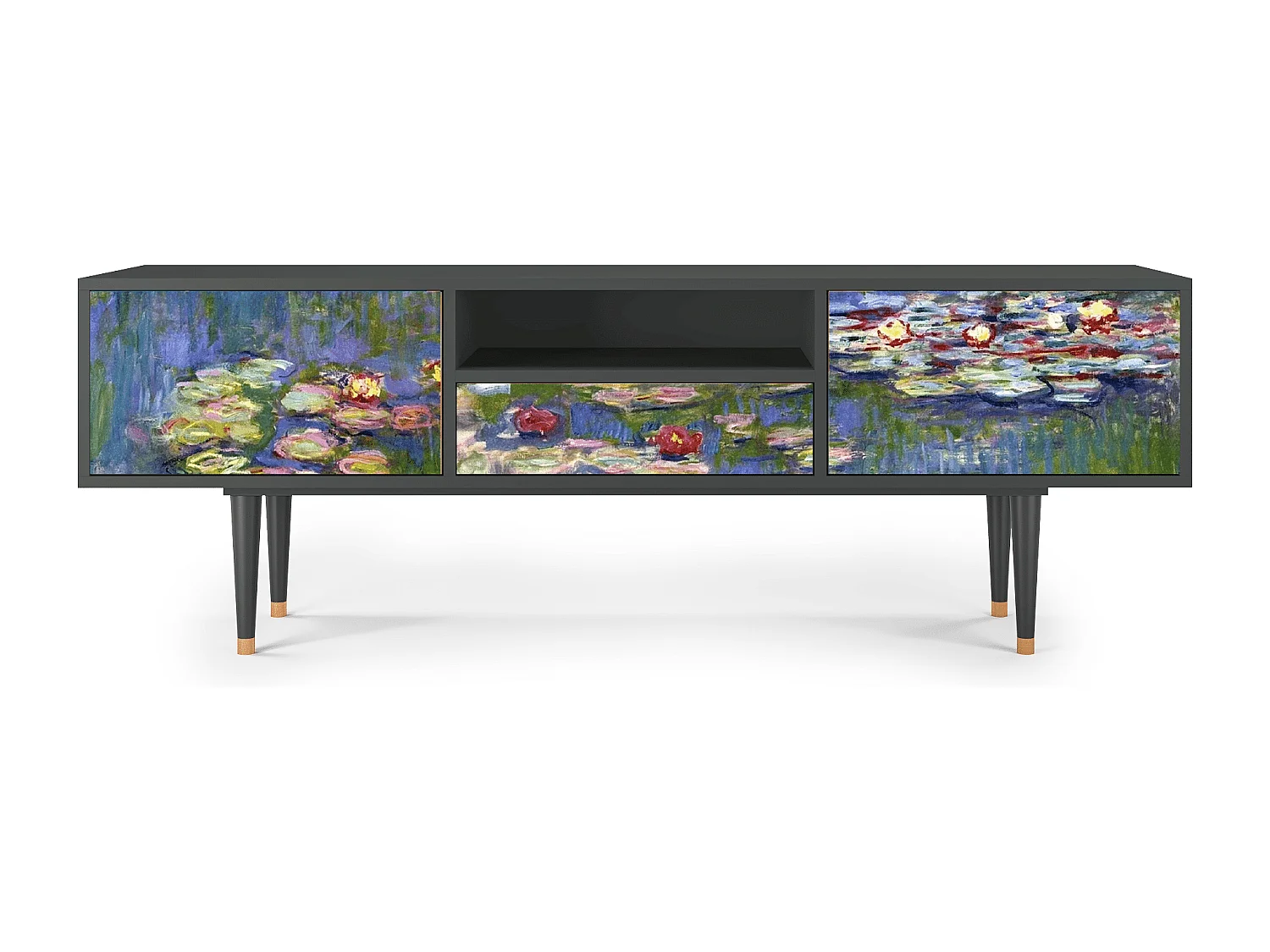 Meuble TV - 170х59х41 cm - T6 - The water lily pond  , Anthracite