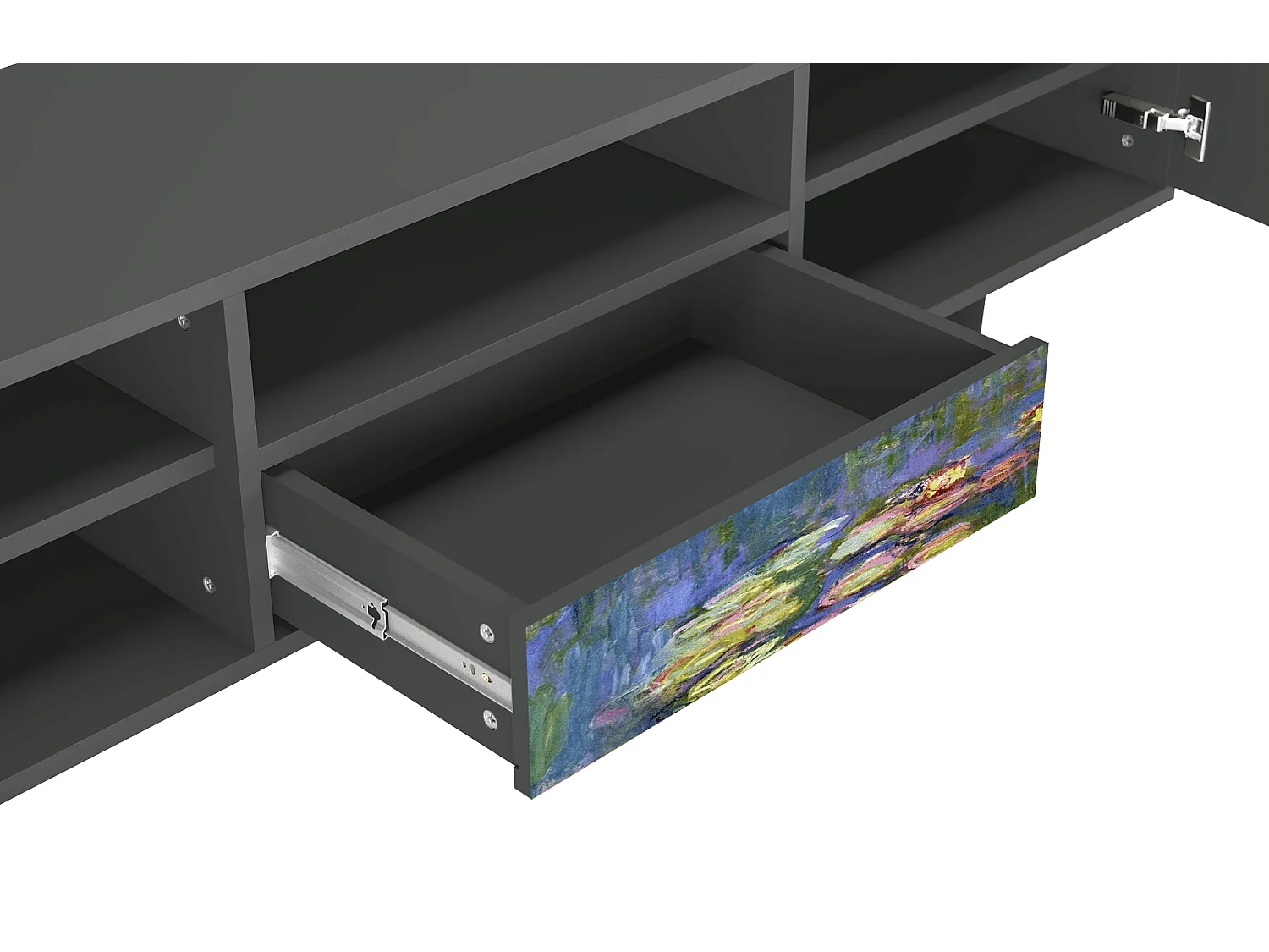 Meuble TV - 170х59х41 cm - T6 - The water lily pond  , Anthracite