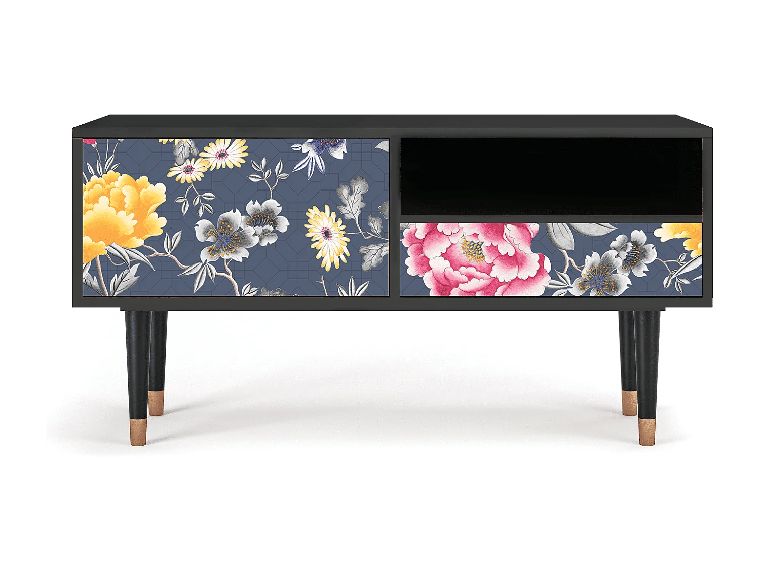 Meuble TV - 115х59х48 cm - T3 - Dark Flower Bed, Anthracite