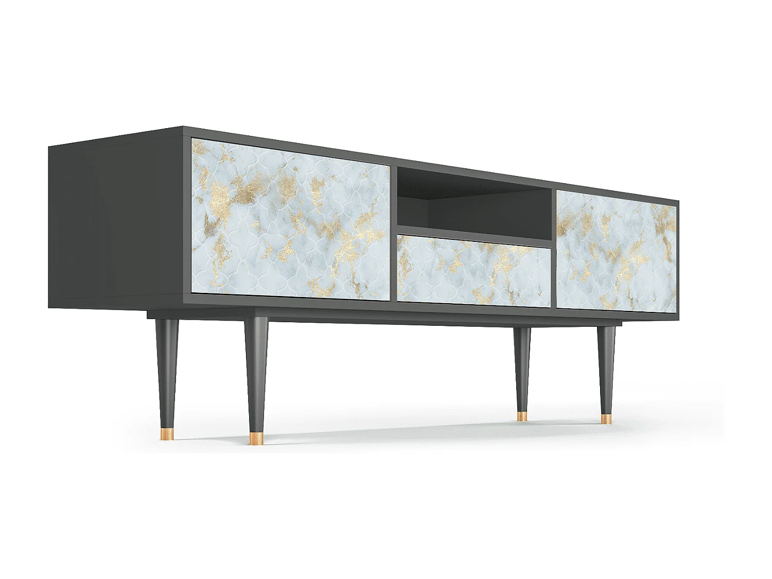 Mobile TV - 170х59х41 cm - T6 - Golden Waves, Antracite