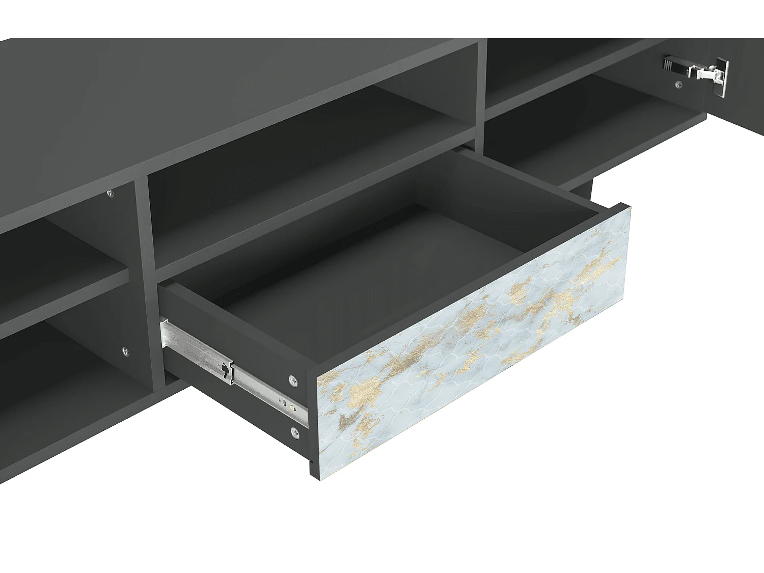 Mobile TV - 170х59х41 cm - T6 - Golden Waves, Antracite