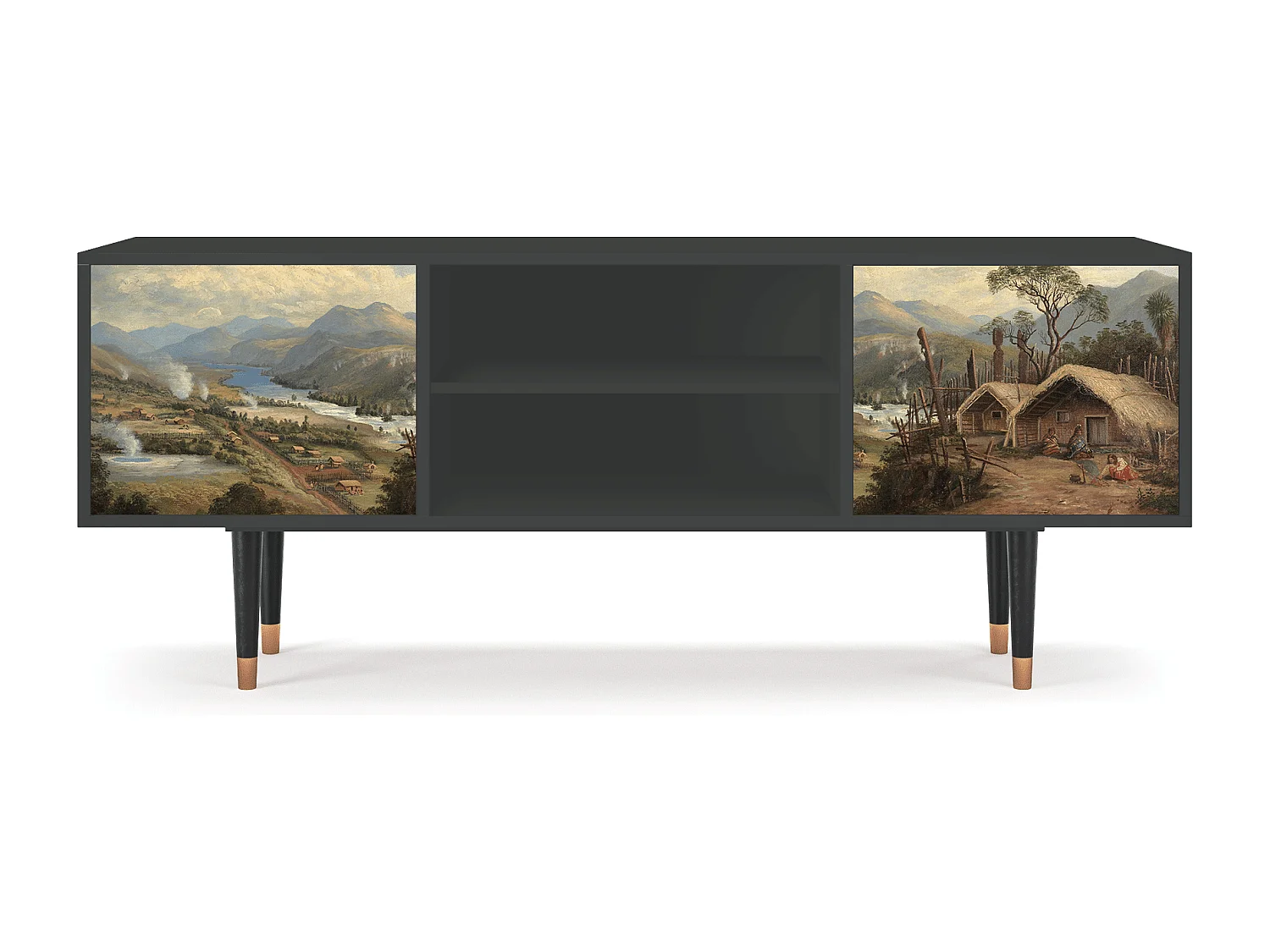 TV-Möbel - 170х69х48 cm - T2 - View Across the Plains , Anthrazit