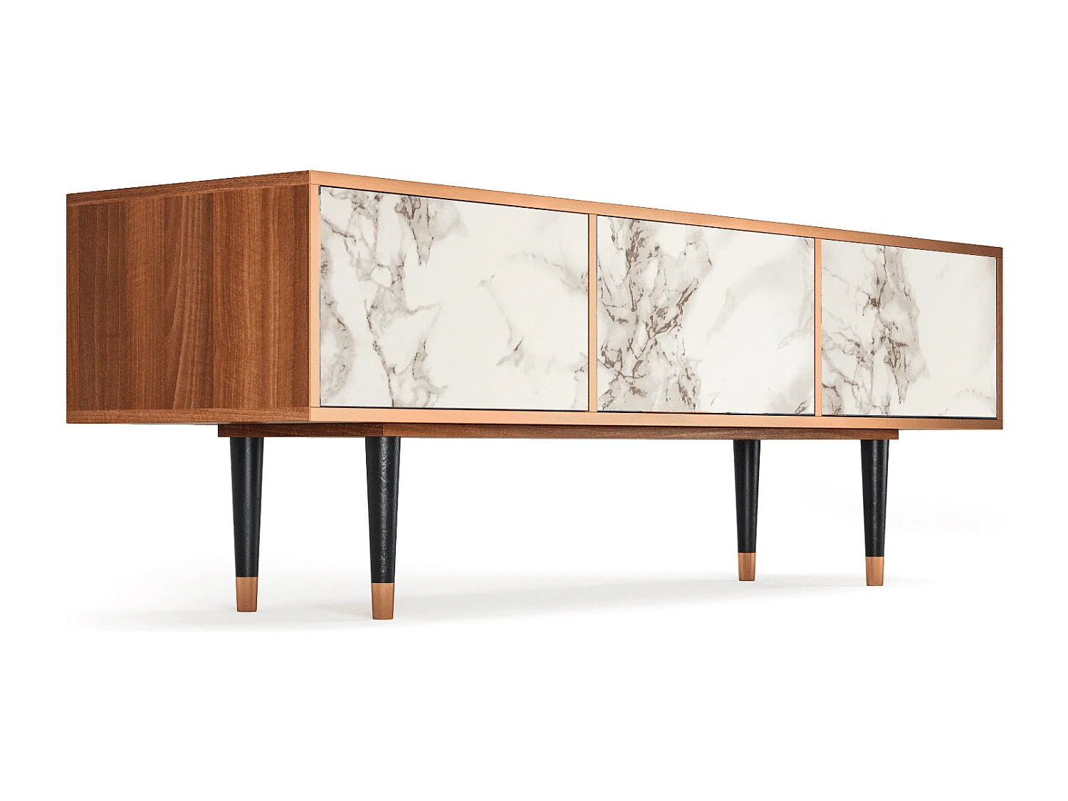 Meuble TV - 170х59х48 cm - T4 - Milk Marble, Noyer