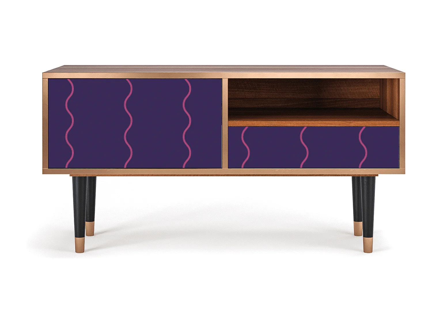 Meuble TV - 115х59х48 cm - T3 - Grape Maccaroni, Noyer