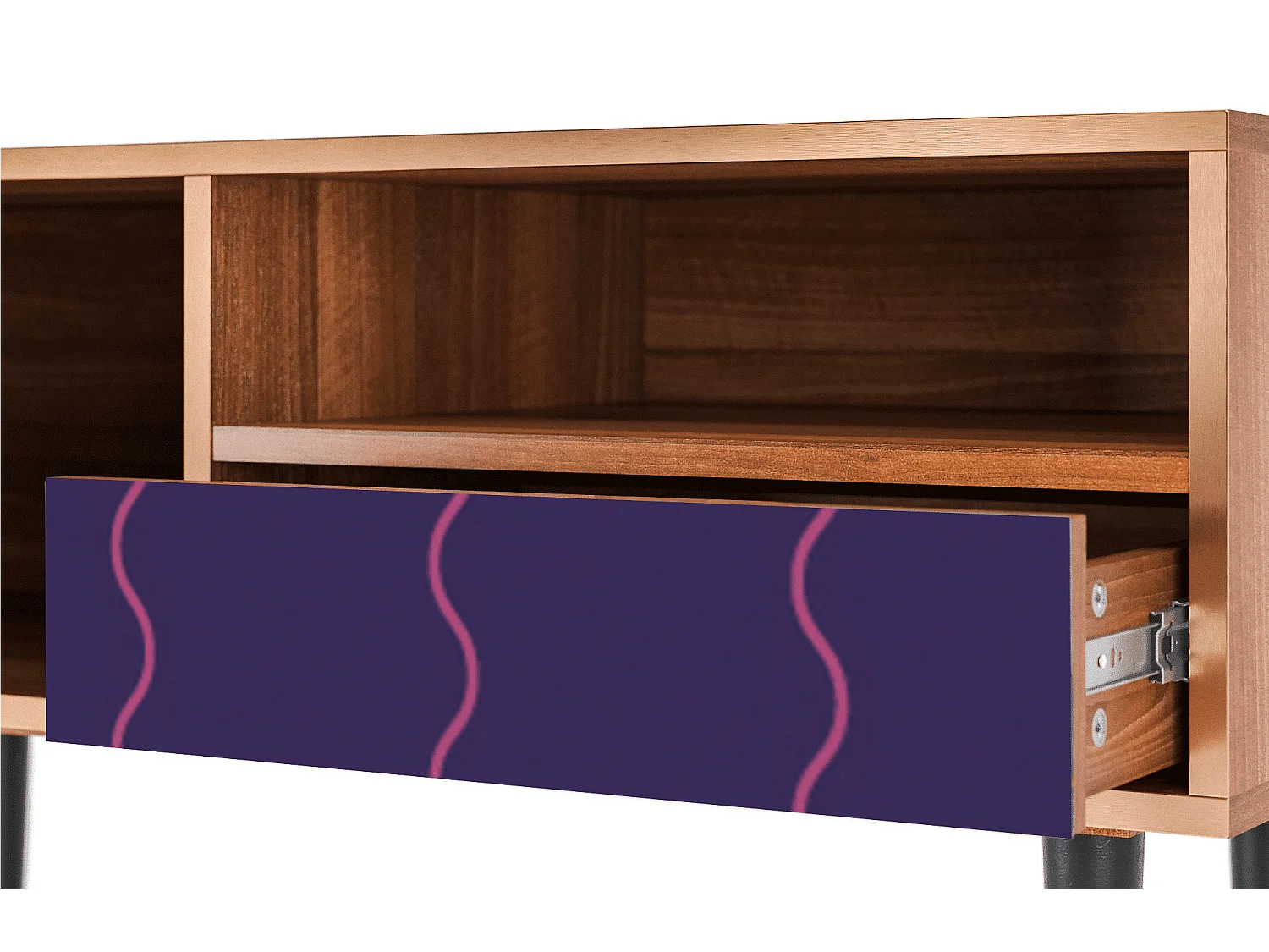 Mueble de TV - 115х59х48 cm - T3 - Grape Maccaroni, Nogal