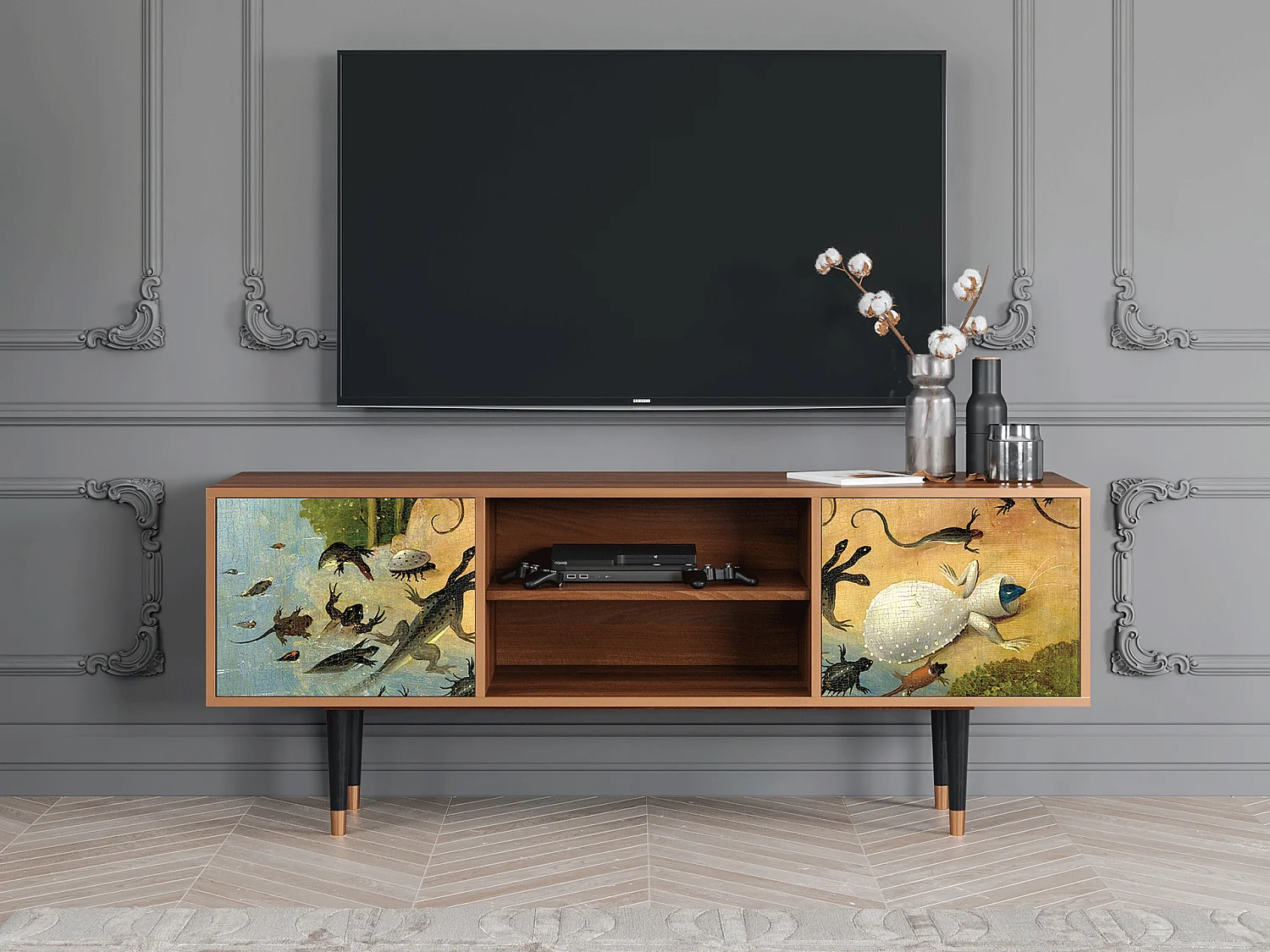 Mueble de TV - 170х69х48 cm - T2 - The Garden by Bosch, Nogueira