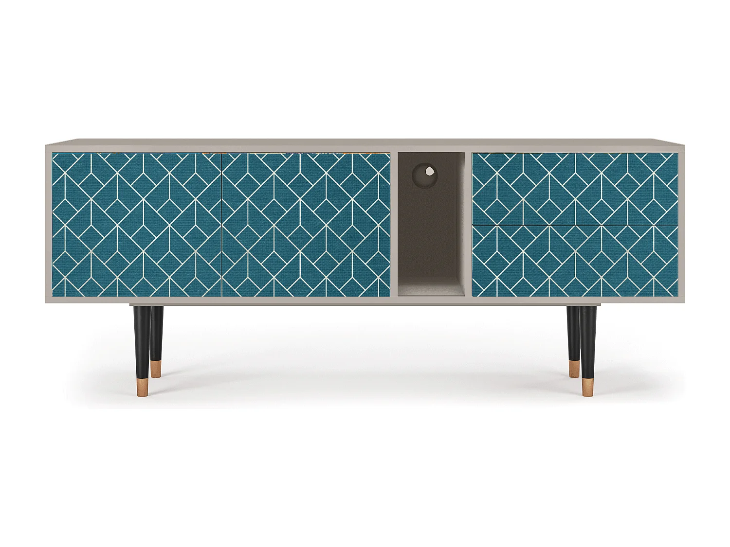 TV-meubel - 170х69х48 cm - T1 - Turquoise Geometry, Zand