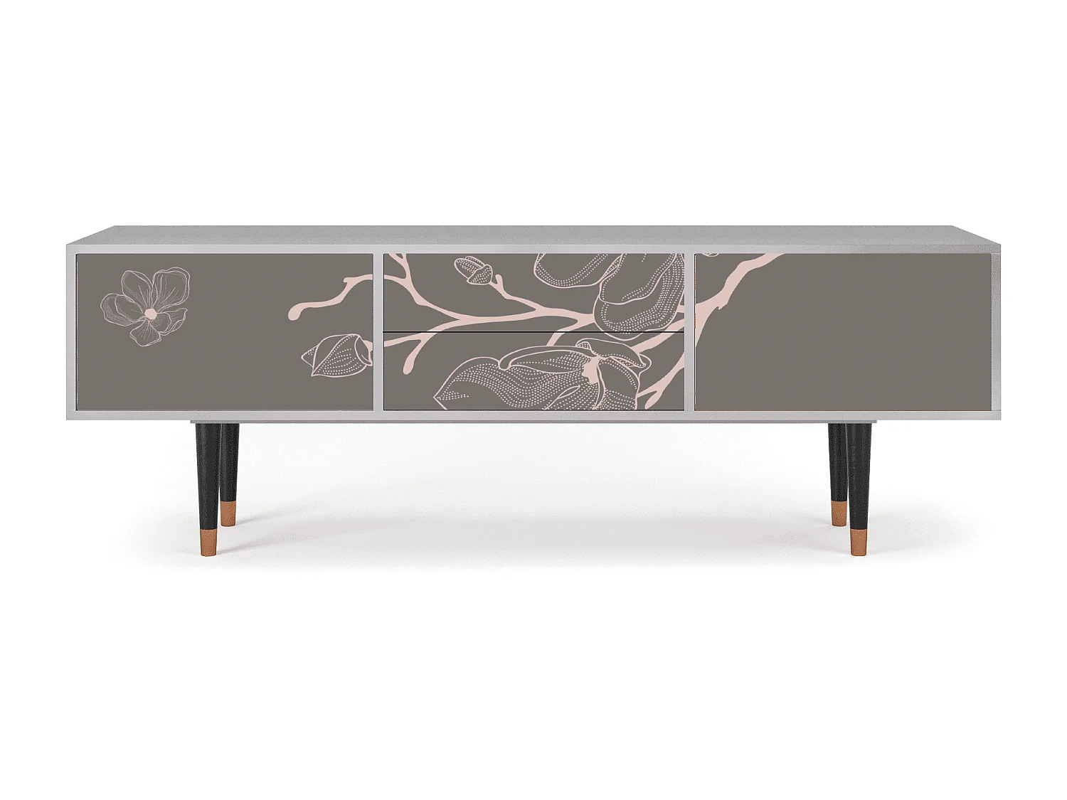 Mueble de TV - 170х59х48 cm - T4 - Cherry Blossom, Cinza